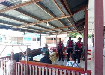 Anggota Pos Shelter Sat Samapta Respon Cepat TKP KDRT di Kampung Waskey, Distrik Sobey