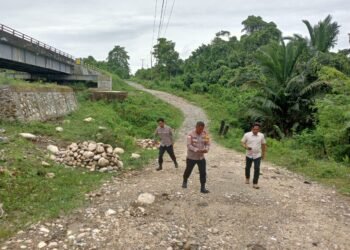 Kapolsek Bonggo Imbau Warga Tak Ambil Batu Bronjong Jembatan Mawesday, Demi Keselamatan Bersama
