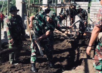 Wujud Kemanunggalan TNI-Rakyat, Koramil 1310-05/Kauditan, Laksanakan Karya Bakti di Lokasi KDKMP