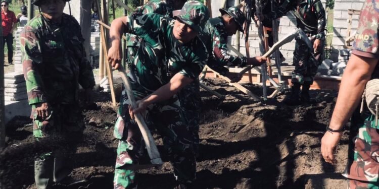 Wujud Kemanunggalan TNI-Rakyat, Koramil 1310-05/Kauditan, Laksanakan Karya Bakti di Lokasi KDKMP