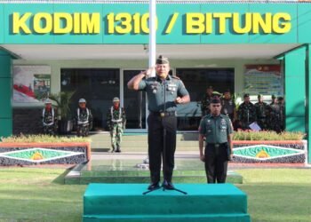 Pimpin Upacara 17-an dan Jam Komandan, Dandim 1310/Bitung Ingatkan Pam Personel dan Bijak Menggunakan Medsos
