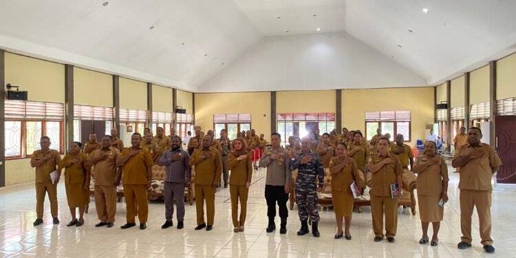 Transparansi Anggaran 2026, Kapolres Sarmi Hadiri Penyerahan DPA SKPD Kabupaten Sarmi