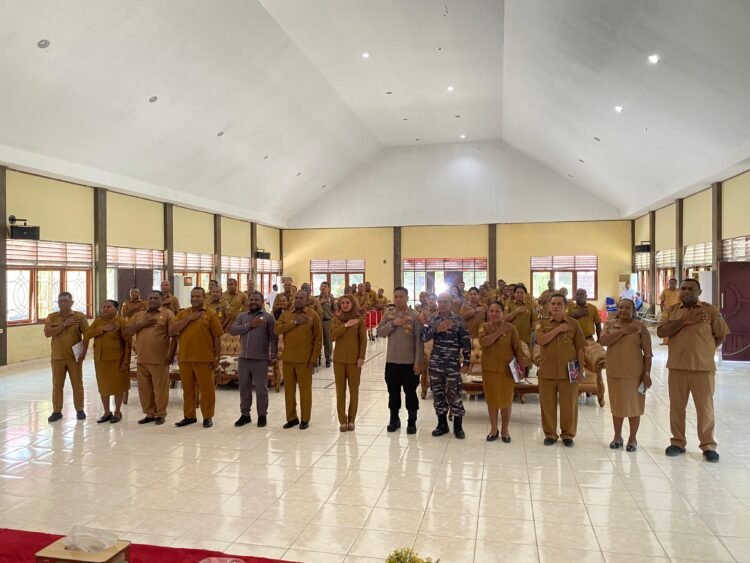 Transparansi Anggaran 2026, Kapolres Sarmi Hadiri Penyerahan DPA SKPD Kabupaten Sarmi