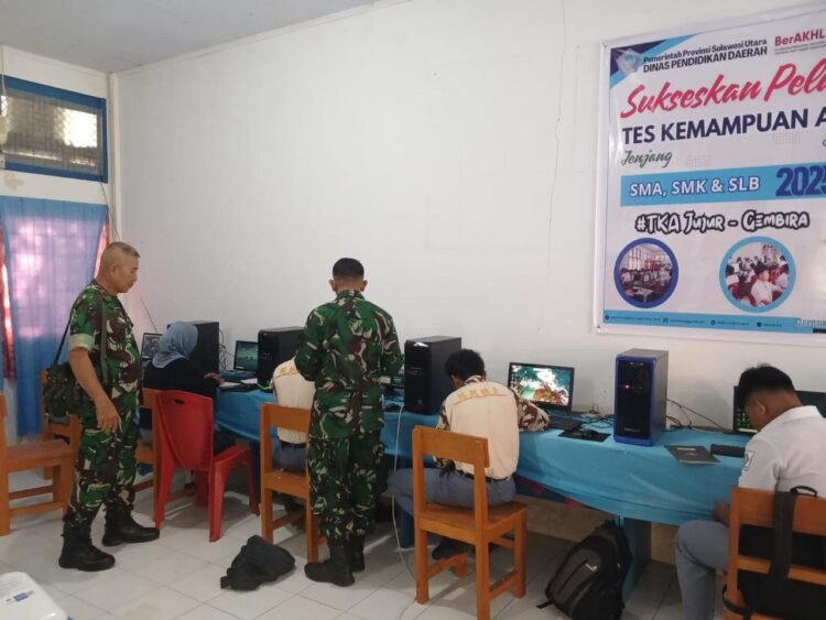 Ciptakan Calon Komcad Yang Berkualitas, Kodim 1310/Bitung Kawal Pemeriksaan Psikologi Online Seleksi KKRI TA. 2026