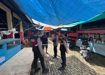 Jaga Kondusivitas Pasar, Sat Samapta Polres Sarmi Turun Langsung ke Mararena
