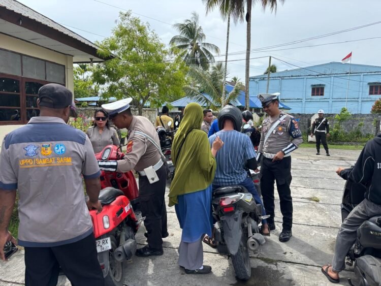 Hari Kedua Ops Keselamatan Cartenz, Satlantas Polres Sarmi Jaring Puluhan Kendaraan Roda Dua