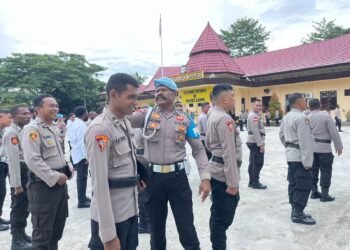 Si Propam Polres Sarmi Tertibkan Sikap Tampang Personel Lewat Gaktibplin