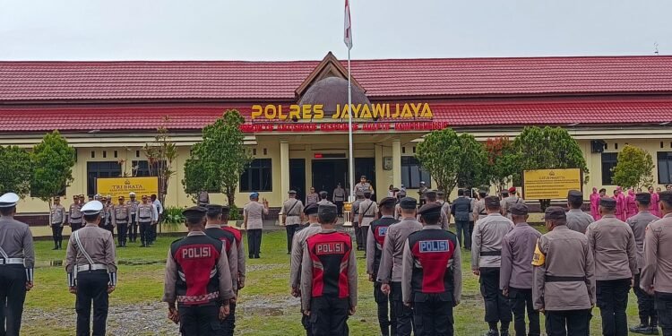 Polres Jayawijaya Gelar Serah Terima Jabatan Pejabat Utama