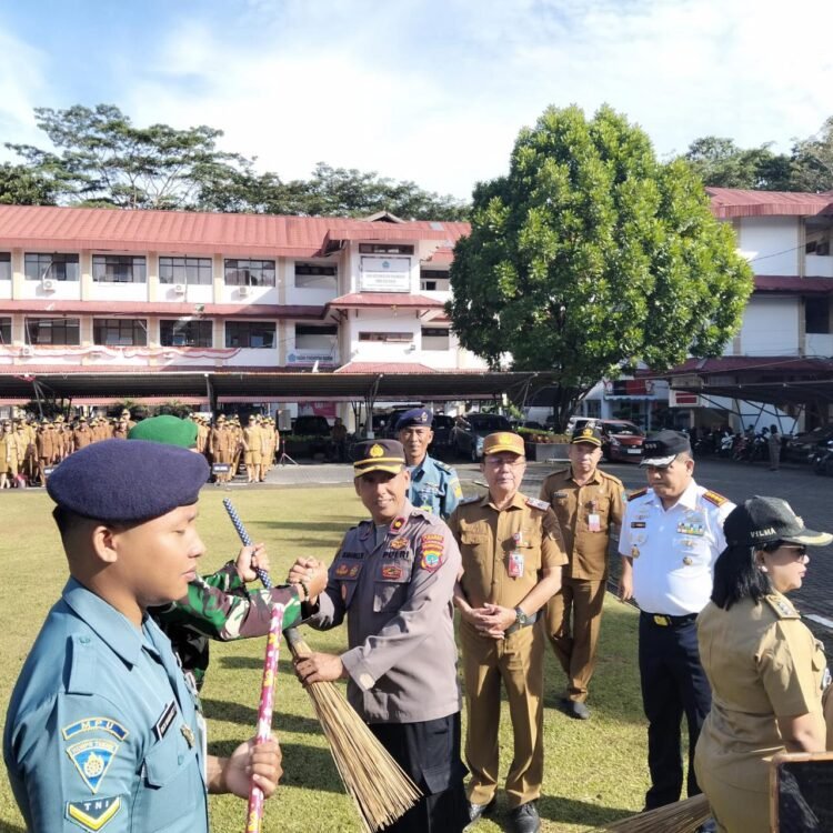 Wujud Nyata Sinergi TNI dan Lintas Sektoral, Kodim 1310/Bitung Apel Bersama Pencanangan Gerakan Indonesia Asri di Kabupaten Minut