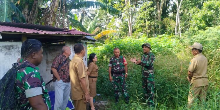 Pastikan Survey Lahan Berjalan Aman, Danramil 05 Kauditan Kawal Pengukuran Lokasi KDKMP