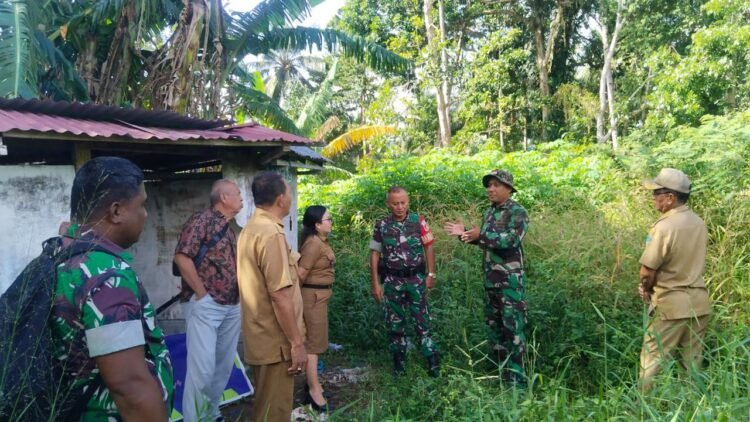 Pastikan Survey Lahan Berjalan Aman, Danramil 05 Kauditan Kawal Pengukuran Lokasi KDKMP