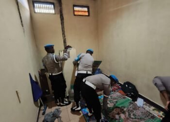 Pengecekan Ruang Tahanan Sat Tahti Polres Jayawijaya