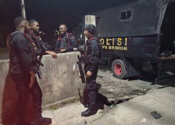 Polsek Jajaran Polres Jayawijaya Amankan Sholat Tarawih di Masjid Al Mustaqim Jibama