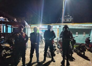 TURJAWALI Malam Ramadhan, Sat Samapta Polres Sarmi Jaga Masjid dan Titik Rawan