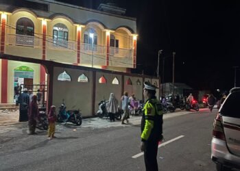 TURJAWALI Malam Ramadhan, Sat Samapta Polres Sarmi Jaga Masjid dan Titik Rawan